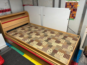 Solid Maple Baronet Twin Captains Bed w Headboard + Drawer Storage