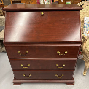 Cherry Finish, Secretary Desk w 1 Drawer, 1 Filing Drawer