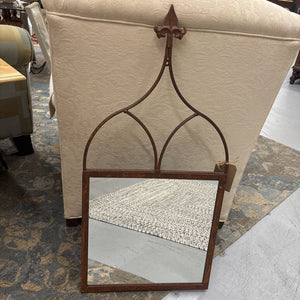 Mirror w Metal Frame - Fleur de Lys