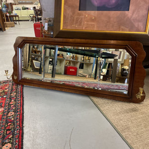 Kaufman Mahogany Hallway Mirror w Brass Candle Holders