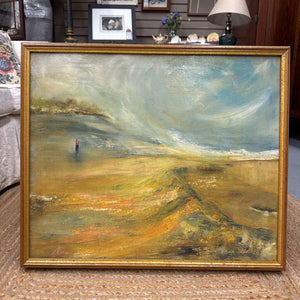 'Elna' Original Oil on Canvas by A.E. Powell (Person in the Distance)