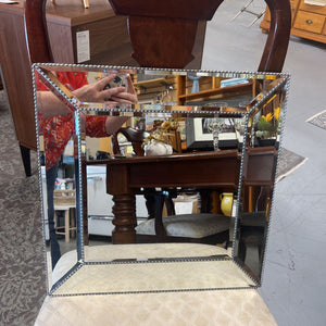 Beaded Beveled Glass Wall Mirror