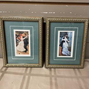 Pair- Dancing Couples Prints In Ornate Frames