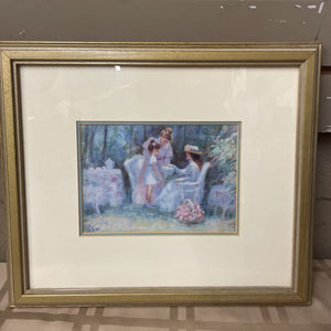 Framed Print Of A Tea Party By Artist R Zolan