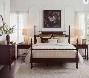NEW KING Beckett Solid Wood Bed Frame w Spindle HB FB RAILS SLATS