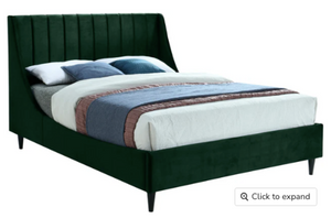 NEW Green Velvet Bed by Meridian
