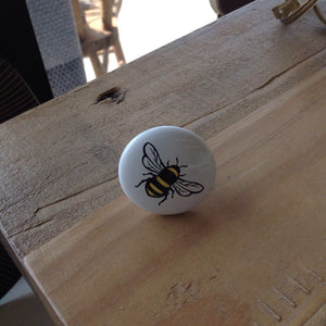 Yellow Bee Drawer Knob - 1.5"Diam 27BuzzKnob