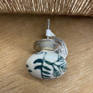 Knob - Ceramic Lavigna Dark Green Paint 8020551