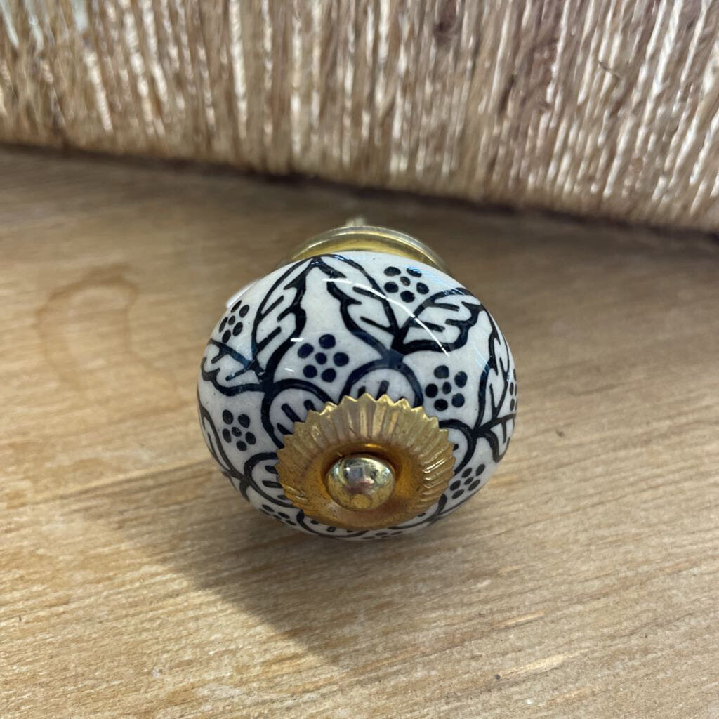 Knob - Ceramic Blk White Paint 8051003