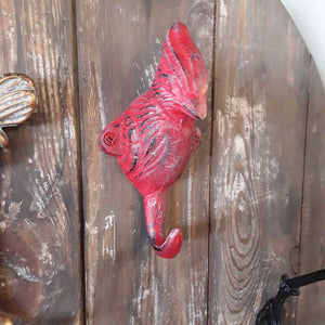 Red Cardinal Wrought Iron Coat Hook - IRONAGE 363