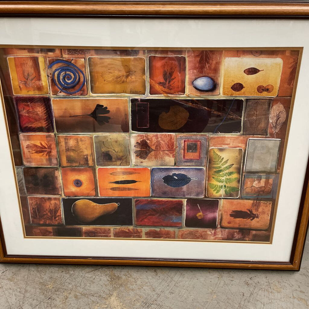 Nature Collage in Wood Frame