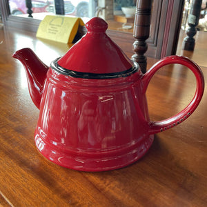 Enamel Look Teapot - Red