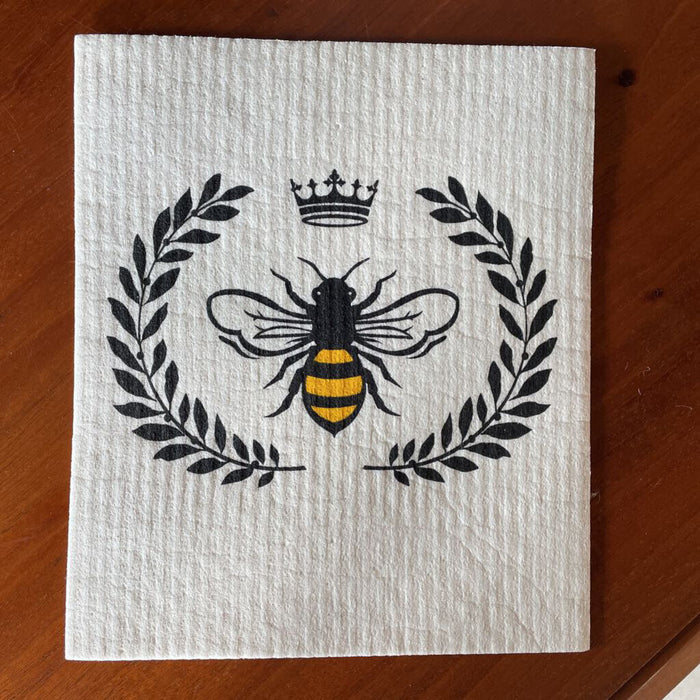 Bee in Crest Dishcloth - ASD-AB-11