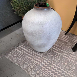 Cream Ceramic Vase - 6" Opening