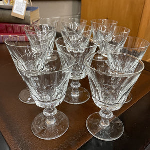 Crystal White Wine Glasses - Set of 11
