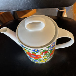 Schmidt Floral Pattern MCM Porcelain from Brazil - Tea Pot