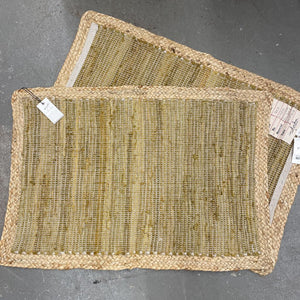 Cali Woven Rug w Ochre Border 2x3 4339