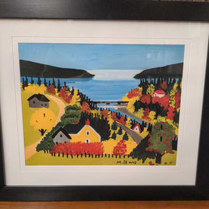 'Near Bear River Bridge' Framed Print by Maud Lewis Cdn Artist
