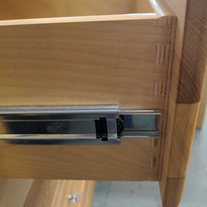 Solid Maple 5 Drawer Dresser w Crystal Knobs