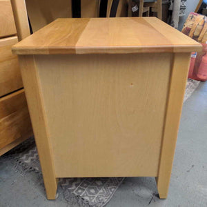 Solid Maple Side Table w Crystal Knobs