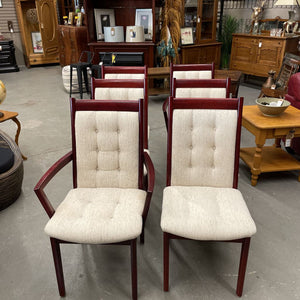 Rosewood Dining Chairs - 2 w Arms 4 Regular