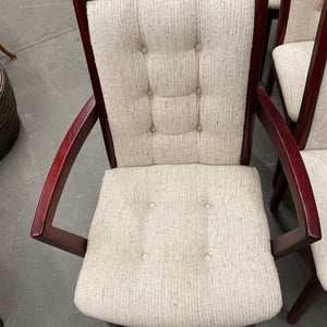 Rosewood Dining Chairs - 2 w Arms 4 Regular