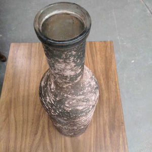 Frosted Bottleneck Glass Vase