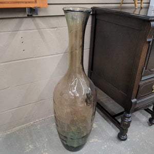 Smoked Glass Floor Vase