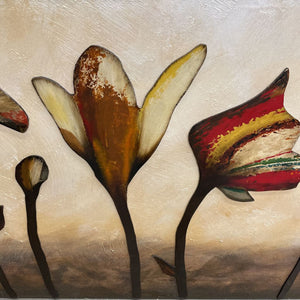 Renwil Canvas Print w Resin Flowers