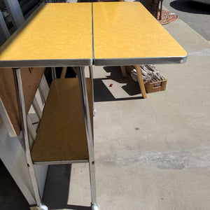 Yellow Vintage Formica Drop Leaf Table