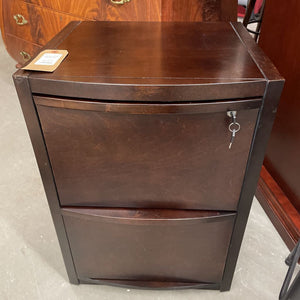 Wood File Cabinet - Mahogany Stain