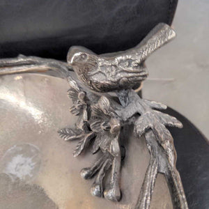 Silver Decorative Bowl w Bird