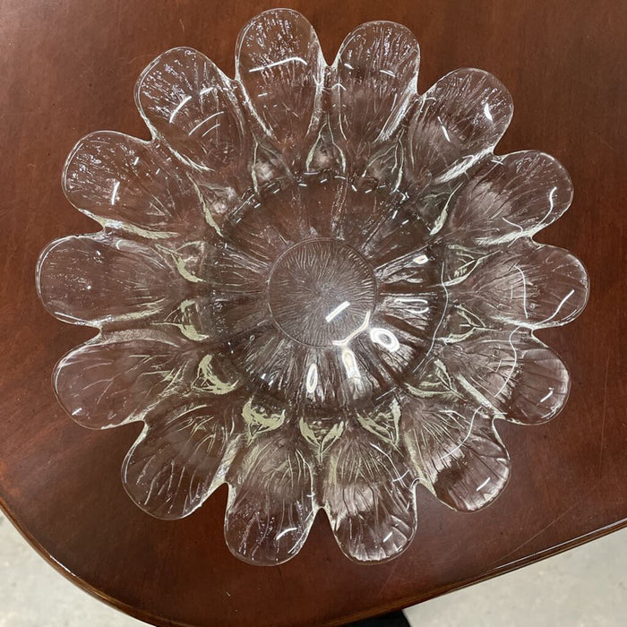 Glass Leaf Pattern Candy Dish