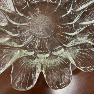 Glass Leaf Pattern Candy Dish