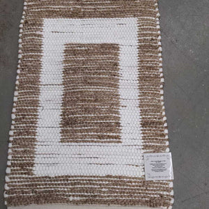 RECT JUTE & Cotton White Rug - 51360