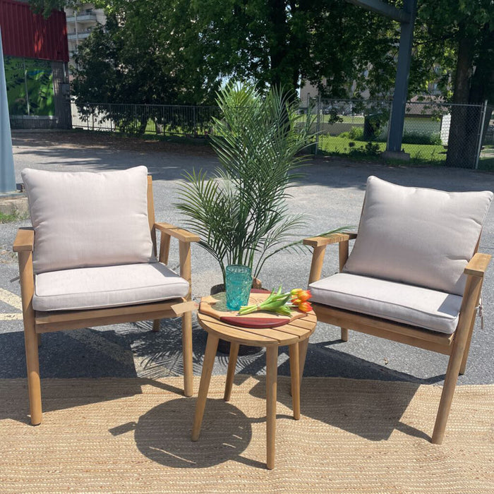 Sunny Days Wood Indoor/Outdoor Chair & Table Set (3 pce)