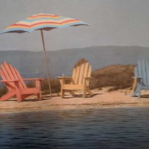 'Summer Colors' Adirondack Chairs Print by Cdn Artist Daniel Pollera