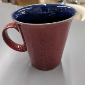 Denby Harlequin Stoneware Reg Coffee Mug Blue/Red