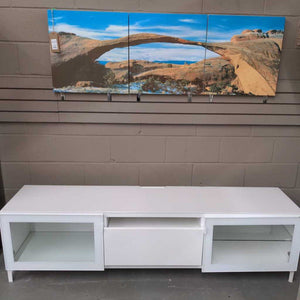 White Lacquer Low Entertainment Unit