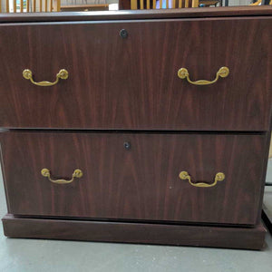 Cherry Finish 2 Drawer Filing Cabinet