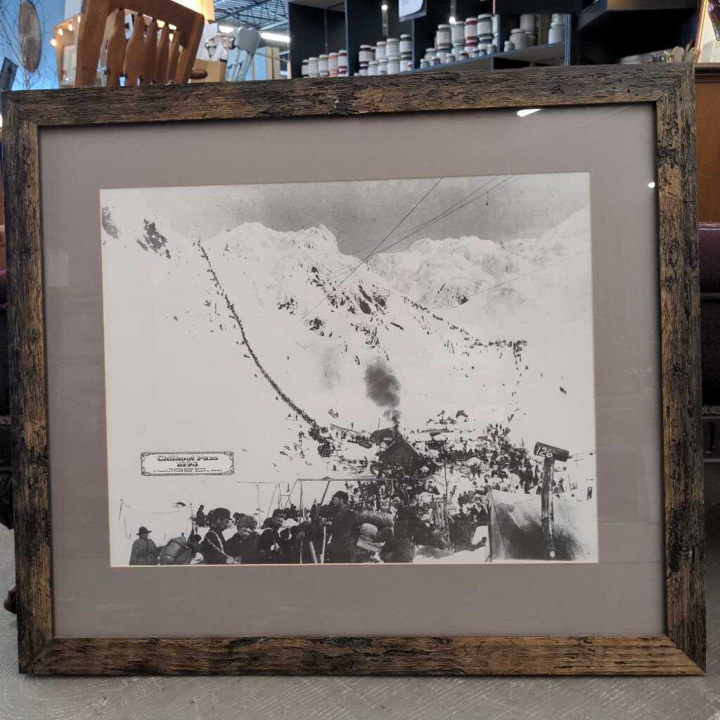 'Chillkoot Pass' Photographic Print w Rustic Frame