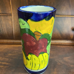 Mexican Ceramic Cup w Fruit Design