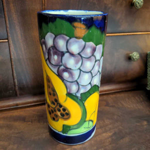 Mexican Ceramic Cup w Fruit Design