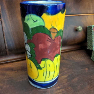 Mexican Ceramic Cup w Fruit Design