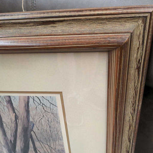 Waterfowl Print by Maynard Reese in Wood Frame