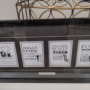 Raffle's Hotel, Singapore - Slogans in Black Frame