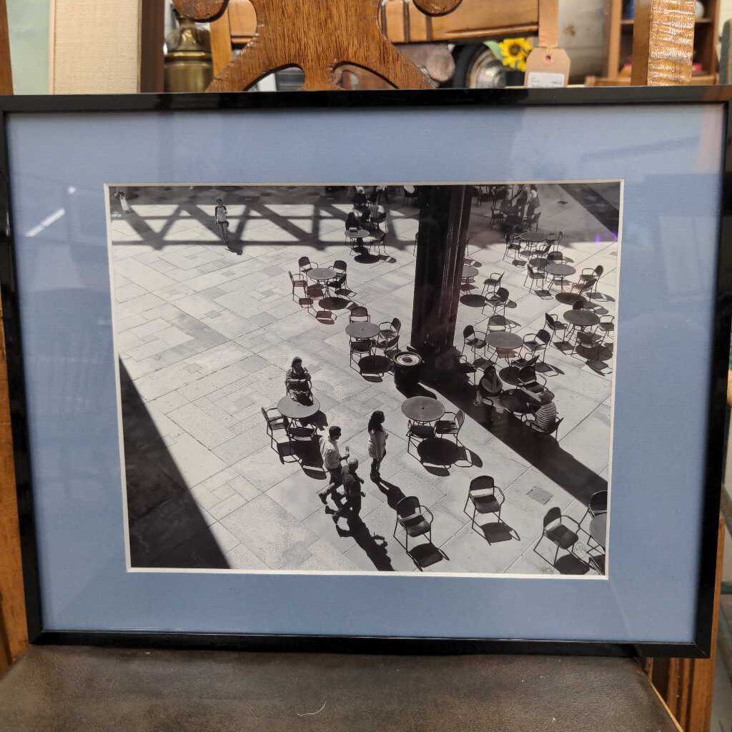 Patio Scene, Photo by M. Rupp, Black Frame