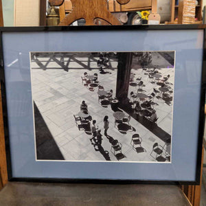 Patio Scene, Photo by M. Rupp, Black Frame