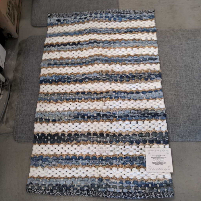 Floor Mat Jute/Denim 52030