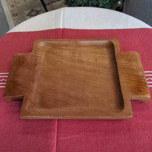 Teak Square Serving Platter w Handles